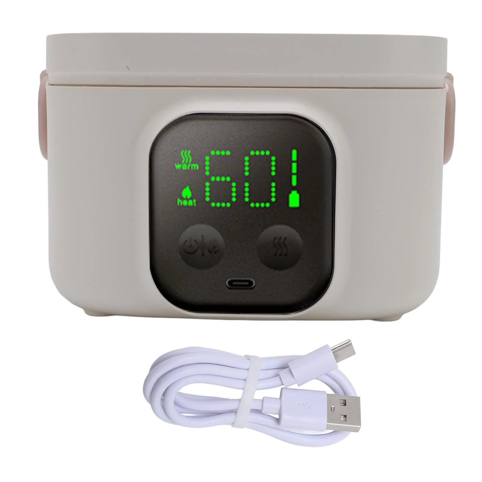 Electric Lunch Box Food Warmer – Portable Rechargeable Heated Lunch Container with Digital Temperature Display