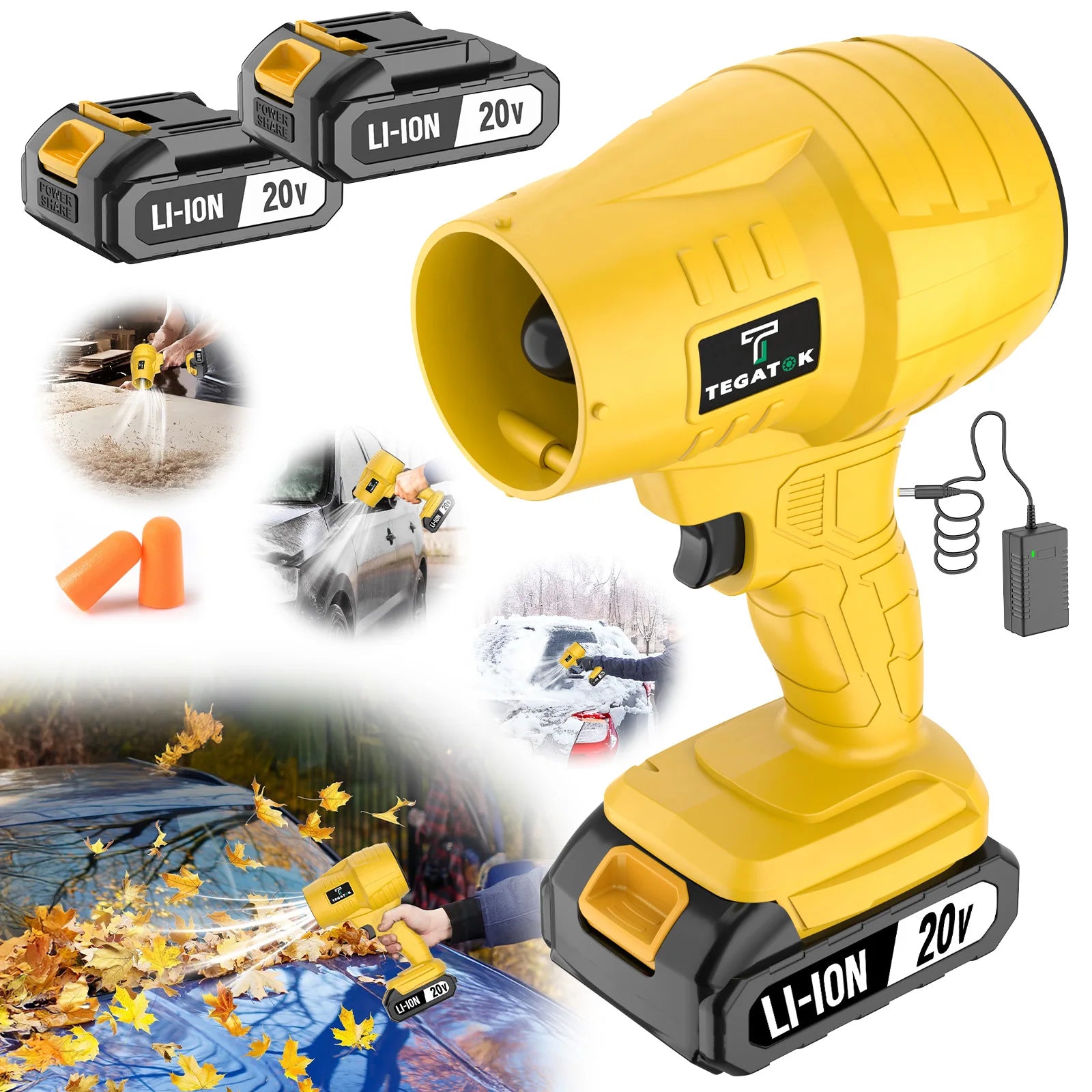 Portable Cordless Turbo Blower – Handheld Battery Powered Cleaning Tool
