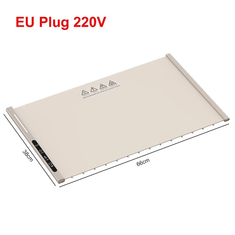 Electric Food Warming Plate – Foldable Heating Tray with Adjustable Temperature for Dining & Serving