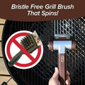 Electric Grill Cleaning Brush – Rechargeable Stainless Steel BBQ Cleaner with Replaceable Brush Head