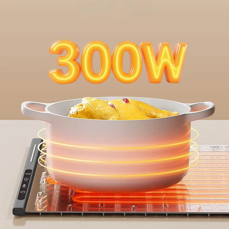 Electric Food Warming Plate – Foldable Heating Tray with Adjustable Temperature for Dining & Serving