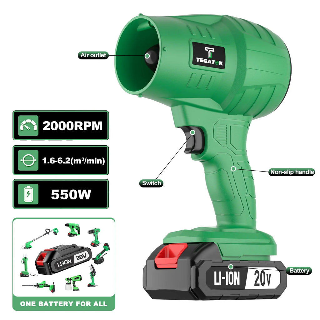 Portable Cordless Turbo Blower – Handheld Battery Powered Cleaning Tool