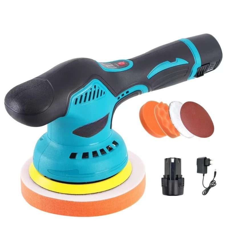 Portable Cordless Car Polisher – Battery Powered Waxing & Polishing Tool