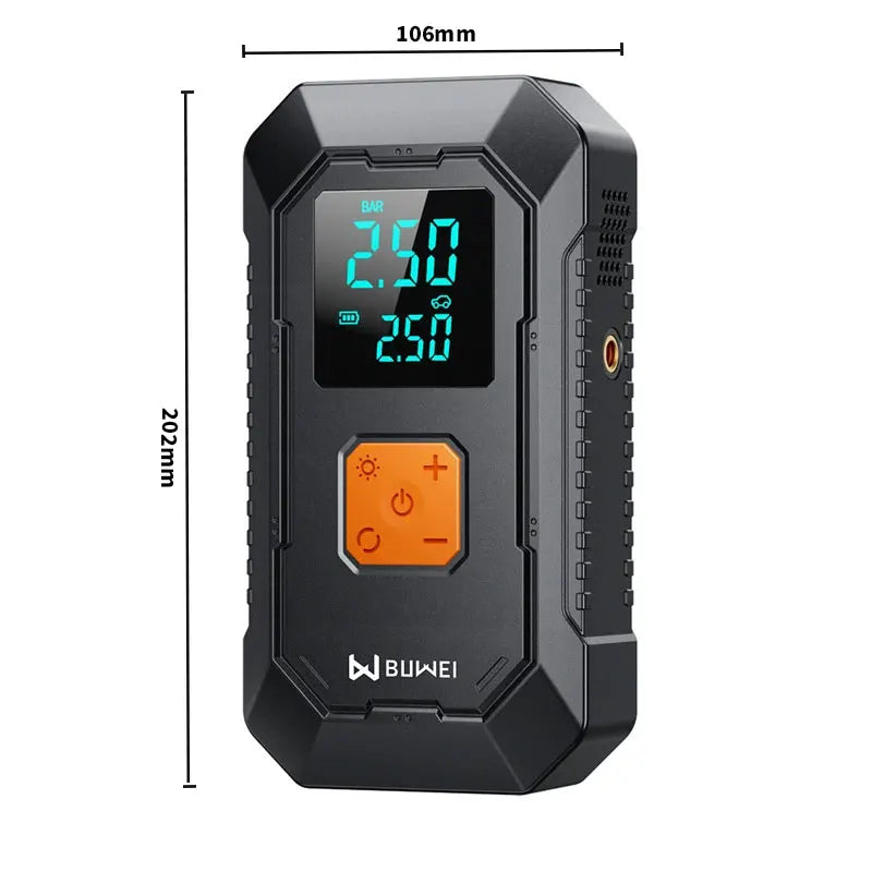 Portable Car Jump Starter with Air Compressor – Power Bank & LED Light for Tire Inflation